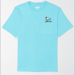 American Eagle “Snoopy” Tailgate Slub Tee Men’s US L Turquoise